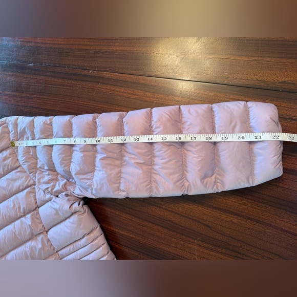 Lands End Puffer Jacket Lilac Womens Plus 1X Down Mock Neck Full Zip Pockets - Picture 10 of 12